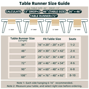 FEXIA Boho Table Runner for Spring Home Decor 72 Inches Long Farmhouse Rustic Table Runner Cream & Brown Macrame Table Runner with Tassels for Dining Living Room Bedroom Bridal Shower (12x72 Inches)