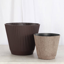 Decorative Ruffled Pot for Plants - 4" and 6" Options: Coffee / 4"