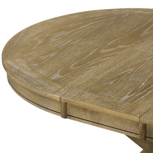 BSYEIO Wood Dining Table Extendable Round Dining Table for 4 to 6 Kitchen Table,Country Rustic Dinner Room Table Wood-42 (Only One Table)