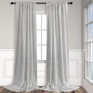 Light Grey Curtains 96 Inches Long for Living Room 2 Panels Back Tab Pocket Airy Flowy Lightweight Semi Sheer Linen Gray Curtains for Boys Bedroom Dining Country Chic Decoration 52x96 Inch Length 8 FT
