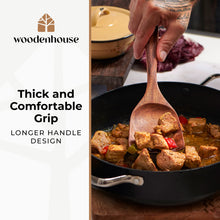 Wooden Spoons for Cooking, Wooden Cooking Utensils Set, Wooden Utensil Set with Holder, Spoon Rest & Hooks, Teak Wood Nonstick Kitchen Cookware – Set of 8pcs by Woodenhouse
