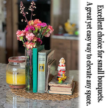Puransen Bookend Vase for Flowers, Cute Bookshelf Decor, Unique Vase for Book Lovers, Artistic and Cultural Flavor Acrylic Vases for Home Office Decor, A Book About Flowers (Clear - B)