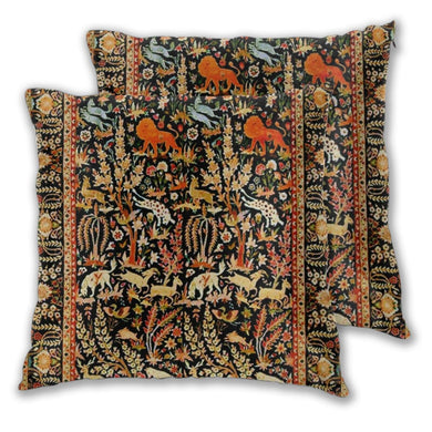 ZEWASIIL Vintage Vintage Animal Original Period Print Throw Pillow 2pc Pillowcase 18
