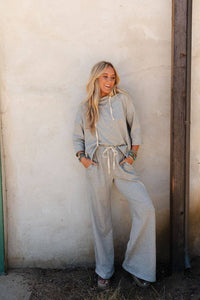 Arianna Top And Pant Set - Heather Gray: L