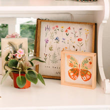 You Belong Among the Wildflowers - Framed Canvas Wall Art: 11x11" Small Canvas Art with Wood Box Frame - Grace on Broadway 