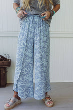 Stasia Printed Drawstring Tulip Pants - Sky Blue: Sky Blue / XL