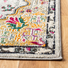 SAFAVIEH Madison Collection 9' Square Grey / Gold MAD447G Boho Chic Medallion Distressed Non-Shedding Living Room Bedroom Dining Home Office Area Rug