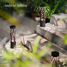PUMPSUN 4Pack Solar Pathway Lights Outdoor, Landscape Lighting Dust to Dawn Solar Lights for Garden Decor, Metal Path Lights Solar Powered Lights for Yard Lawn Patio Walkway Warm Yellow