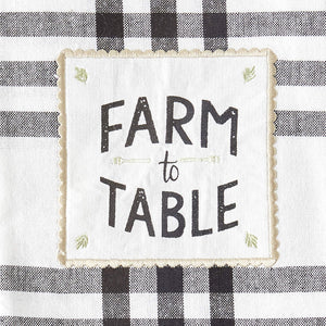 DII Home Sweet Farmhouse Kitchen Collection, Dishtowel Set, 18x28, Black, 4 Count
