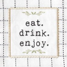 DII Home Sweet Farmhouse Kitchen Collection, Dishtowel Set, 18x28, Black, 4 Count