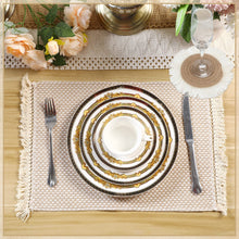 Boho Macrame Table Runner Placemat and Coaster Set of 13, Rustic Table Runner with Tassel Absorbent Boho Placemat Natrual Burlap Farmhouse Coaster for Drink Bohemian Dining Kitchen Desk Decor (Retro)