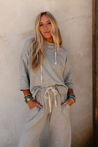 Arianna Top And Pant Set - Heather Gray: L
