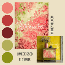 Limekissed Flowers | 18 lb Decoupage Tissue Paper | 21x29 in
