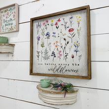 You Belong Among the Wildflowers - Framed Canvas Wall Art: 11x11" Small Canvas Art with Wood Box Frame - Grace on Broadway 