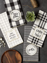 DII Home Sweet Farmhouse Kitchen Collection, Dishtowel Set, 18x28, Black, 4 Count