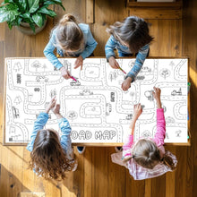Cars & Trucks Road Map Mat | Giant Coloring Play Activity