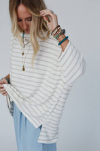 Swaying Stripes Top - Oatmeal: XL