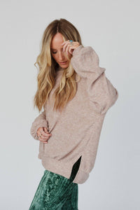 Brayden Oversized Pullover - Sand: L