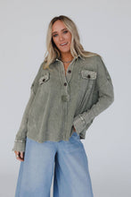 Cool Comfort Henley Top - Olive: L