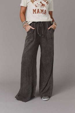 Relaxing Robin Wide Leg Pant - New Charcoal: XL