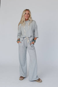 Arianna Top And Pant Set - Heather Gray: L