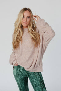 Brayden Oversized Pullover - Sand: L