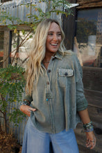 Cool Comfort Henley Top - Olive: L