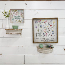 You Belong Among the Wildflowers - Framed Canvas Wall Art: 11x11" Small Canvas Art with Wood Box Frame - Grace on Broadway 