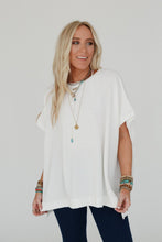 Moon Glow Texture Knit Top - Off White: L