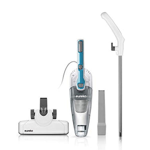EUREKA Home Lightweight Mini Cleaner for Carpet and Hard Floor Corded Stick Vacuum with Powerful Suction for Multi-Surfaces, 3-in-1 Handheld Vac, Aqua Blue