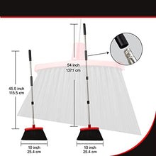 Broom Strongest 80% Heavier Duty - Outdoor Indoor Angle Broom with Extendable Broomstick for Sweeping - Easy Assembly & Durable, Great Use for Home Kitchen Room Office Lobby Floor
