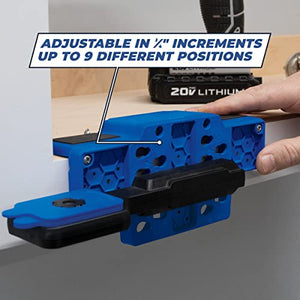 Kreg KHI-CDIJ Cabinet Door Mounting Jig - for Frameless or Face-Frame Cabinets - Easily Adjustable Cabinet Jig - for Attaching Hinges for Cabinet Doors