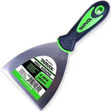 4" Putty Knife (HEAVY DUTY - FLEXIBLE STIFF BROAD KNIFE BLADE) Paint & Wall Scraper - Carbon Steel - Ergonomic Comfort Handle - Perfect for Spackle, Spreading Scraping Walls, Floors, Tile, More!
