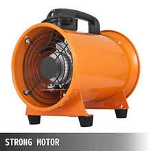 OrangeA Utility Blower Fan 8 inch Portable Ventilator High Velocity Utility Blower Mighty Mini Low Noise with 5M Duct Hose (8 inch Fan with 5M Hose)