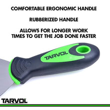 4" Putty Knife (HEAVY DUTY - FLEXIBLE STIFF BROAD KNIFE BLADE) Paint & Wall Scraper - Carbon Steel - Ergonomic Comfort Handle - Perfect for Spackle, Spreading Scraping Walls, Floors, Tile, More!