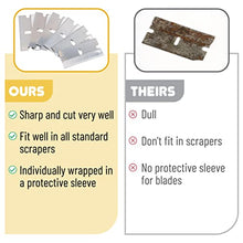 Bates- 50 pc Razor Blades, Flat Scraper Blades, One Edge Razor Blades