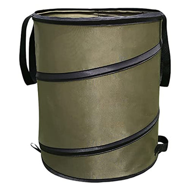 CDLXSH Pop-Up Trash Can/Recycle Bin, Car Garbage Can ,Reusable Outdoor Trash Garden Yard Trash Bag Foldable Camping Recycling Bin (Green10gallons)
