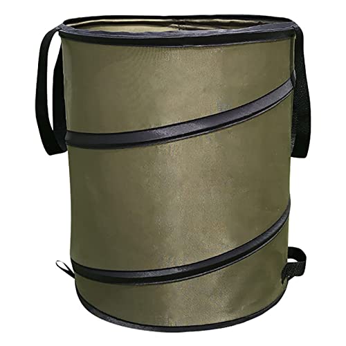 CDLXSH Pop-Up Trash Can/Recycle Bin, Car Garbage Can ,Reusable Outdoor Trash Garden Yard Trash Bag Foldable Camping Recycling Bin (Green10gallons)