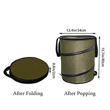 CDLXSH Pop-Up Trash Can/Recycle Bin, Car Garbage Can ,Reusable Outdoor Trash Garden Yard Trash Bag Foldable Camping Recycling Bin (Green10gallons)