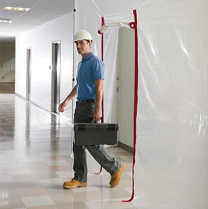 ZipWall Heavy-Duty Zipper for Dust Barriers, 2-Pack, HDAZ2, 2 Pack, Red