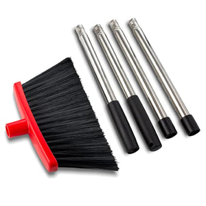 Broom Strongest 80% Heavier Duty - Outdoor Indoor Angle Broom with Extendable Broomstick for Sweeping - Easy Assembly & Durable, Great Use for Home Kitchen Room Office Lobby Floor