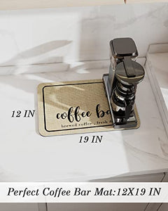 tchdio-Coffee Mat-Hide Stain Absorbent Rubber Backed Quick Drying Mat for Kitchen Counter-Coffee Bar Accessories Dish Drying Mat Fit Under Coffee Maker Coffee Machine Coffee Pot Espresso Machine