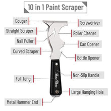 Bates- Paint Scraper, 10 in 1 Painters Tool, Paint Scrapers for Wood, Painters Tool, Painters Knife, Paint Scraper for Painting, Putty Knife, Metal Scraper, Spackle Tool, Putty Scraper, Knife Scraper