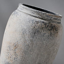 PORCER 8.2 Inch Ceramic Vase, Terracotta Rustic Vase Farmhouse Decorative Vase Boho Decor, Ceramic Vases for Home Decor, Living Room, Entryway, Floor, Holiday Wedding Christmas New Year Gifts - Gray