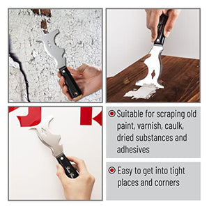 Bates- Paint Scraper, 10 in 1 Painters Tool, Paint Scrapers for Wood, Painters Tool, Painters Knife, Paint Scraper for Painting, Putty Knife, Metal Scraper, Spackle Tool, Putty Scraper, Knife Scraper