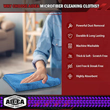 AIDEA Microfiber Cleaning Cloths-50 PK, Premium All-Purpose Car Cloth, Lint Free Dusting Cloth Cleaning Rags, Absorbent Cleaning Towel for Cars, SUVs, House, Kitchen, Window, Gifts(12in.x12in.)