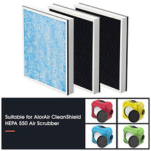AlorAir HEPA/Activated Carbon Filter Replacement Set for CleanShield HEPA 550 Air Scrubber (Pack of 3) - Grace on Broadway 