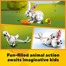 LEGO Creator 3 in 1 White Rabbit Animal Toy Building Set, Easter Gift for Kids Ages 8+, Build an Easter Bunny, a Seal or a Parrot Figure, Creative Play Easter Basket Stuffer for Boys and Girls, 31133