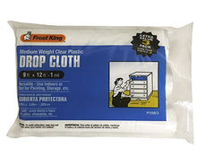 Frost King P115R/3 Clear Polyethylene Drop Cloths (3 Pack), 9' x 12' x 1Mil