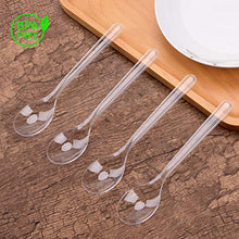 TashiBox [66 Sets Plastic Spoons] Disposable Clear Spoon, Heavyweight Cutlery
